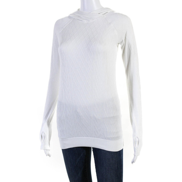 Lululemon Run Long Sleeve Hoodie Layer 4 White NWOT - Picture 7 of 10